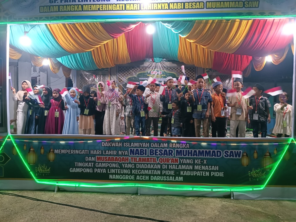 Potret Kegiatan MTQ Yang sedang berlangsung di Gampong Paya Linteung Kec. Pidie
